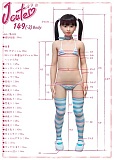 J-cute 137cm バスト平 AGD19 萌咲（もえ）ヘッド  LL団 ラブドール 髪の毛植毛 青いレースのドレス フルシリコン製 リアルドール