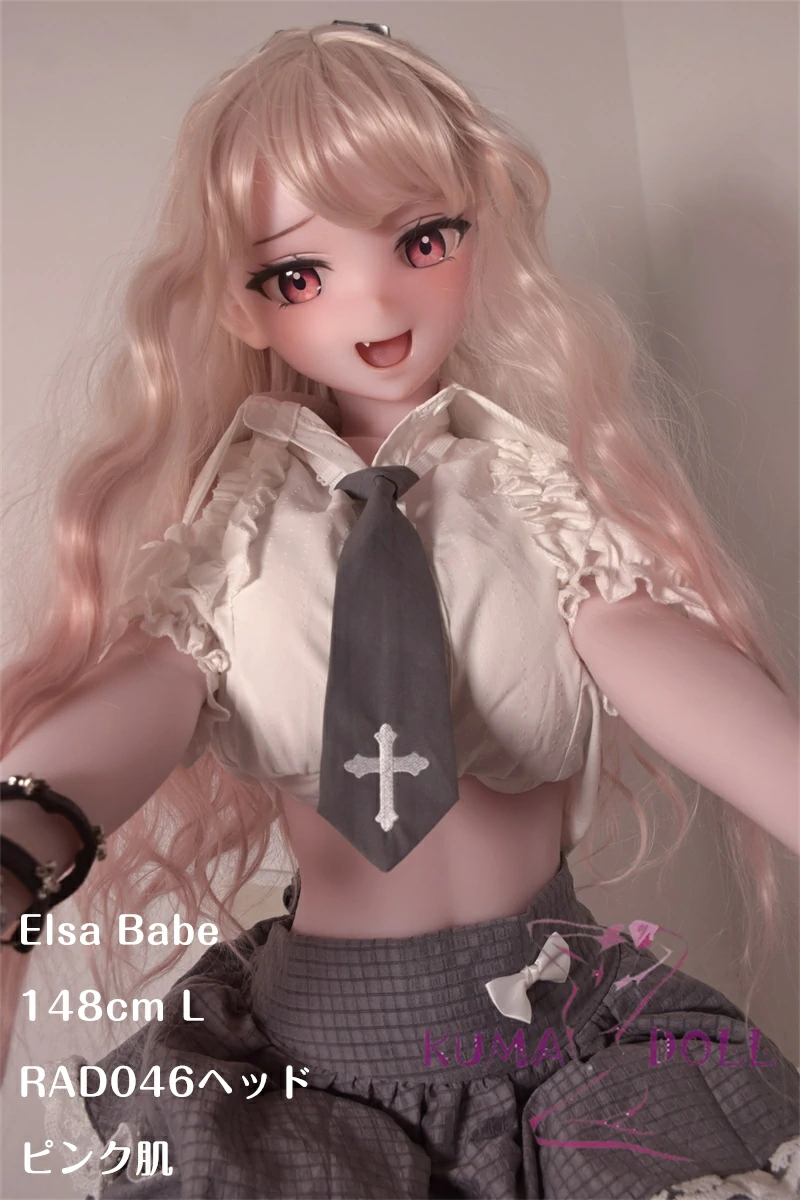Elsa Babe 148cm L RAD046ヘッド相原 香耶 二次元 アニメドール フルシリコン製 カスタマイズ可 JK制服 可愛い八重歯
