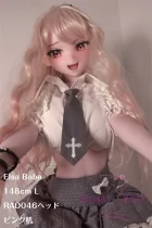Elsa Babe 148cm L RAD046ヘッド相原 香耶 二次元 アニメドール フルシリコン製 カスタマイズ可 JK制服 可愛い八重歯