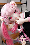 MW Girl（魔物姫）115cm 小春ちゃん アニメドール シリコン頭部+シリコン製ボディ 肌色＆眼球色＆メイク＆ウィッグ＆衣装は宣材写真と同じ  黒×ピンクのセーラー風制服
