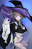 MW Girl（魔物姫）138cm 爆乳 塔塔莉ヘッド アニメドール シリコン頭部+TPE製ボディ 肌色＆眼球色＆メイク＆ウィッグは宣材写真と同じ 魔女風コスチューム