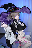 MW Girl（魔物姫）138cm 爆乳 塔塔莉ヘッド アニメドール シリコン頭部+TPE製ボディ 肌色＆眼球色＆メイク＆ウィッグは宣材写真と同じ 魔女風コスチューム