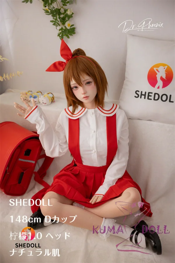 SHEDOLL 新作 148cm Dカップ  柠檬（Ningmeng）ヘッド  ラブドール ボディ材質選択可 元気な萌え系ドール