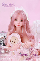 Sino Doll 戦闘機 70cm Lカップトルソー 爆乳 S60凛夭夭(Linyaoyao)ヘッド フルシリコン製ラブドール ピンクレースの姫系ドレス