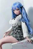 【8/31迄 12%OFF実施中！カートに入れると割引後の価格をご確認いただけます】Elsa Babe 148cm M  AHR016 中野花澄 二次元 アニメドール フルシリコン製 カスタマイズ可 JK制服 ブルーのロングウェーブヘア
