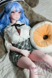 【8/31迄 12%OFF実施中！カートに入れると割引後の価格をご確認いただけます】Elsa Babe 148cm M  AHR016 中野花澄 二次元 アニメドール フルシリコン製 カスタマイズ可 JK制服 ブルーのロングウェーブヘア