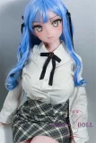 【8/31迄 12%OFF実施中！カートに入れると割引後の価格をご確認いただけます】Elsa Babe 148cm M  AHR016 中野花澄 二次元 アニメドール フルシリコン製 カスタマイズ可 JK制服 ブルーのロングウェーブヘア