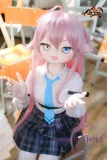 MOZU DOLL 130cm バスト小 星葉（ほしば）ちゃん ビニール製頭部+TPE製ボディ 肌色＆眼球色＆メイク＆ウィッグは宣材写真と同じ  JK制服