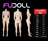 フルシリコン製 FUDOLL 150cm Bカップ J024ヘッド 小璐（xiaolu） ラブドール 高級シリコン頭部 ボディ材質及び身長など選べる 黒のストリート系ファッション