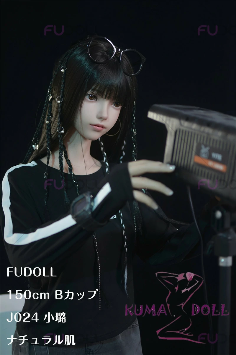 フルシリコン製 FUDOLL 150cm Bカップ J024ヘッド 小璐（xiaolu） ラブドール 高級シリコン頭部 ボディ材質及び身長など選べる 黒のストリート系ファッション