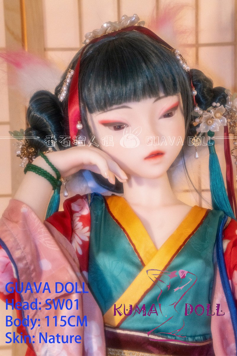 GUAVADOLL アニメドール フルシリコン製ラブドール 115cm SW01ヘッド 目開きタイプ M16ジョイント 宣伝画像同じウィッグ+衣装+飾り付き