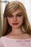 FANREAL 155cm Fカップ Mariaヘッド リアルメイク付き フルシリコン製ラブドール  欧米風 掲載画像はROS開閉機能付きヘッド