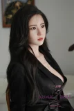 Real Girl (Ｃ工場製)  新作 軽量化ボディ フルシリコン製 クールな御姐系 ダッチワイフ 170cm巨乳 Eカップ cy41ヘッド 黒スーツドレス