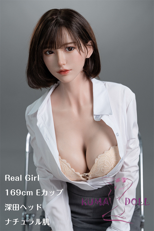 Real Girl (Ｃ工場製)  ダッチワイフ 169cm巨乳 Eカップ  深田ヘッド ボディTPE/シリコン選択可能 白シャツx 黒ストッキング セックス人形 オフィスレディ