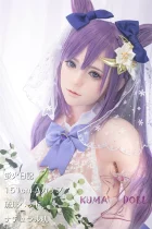 蛍火日記 あるある 151cm Aカップ 琉璃 フルシリコン製リアルドール JK衣装選択可能 紫髪ロングxロリータ服