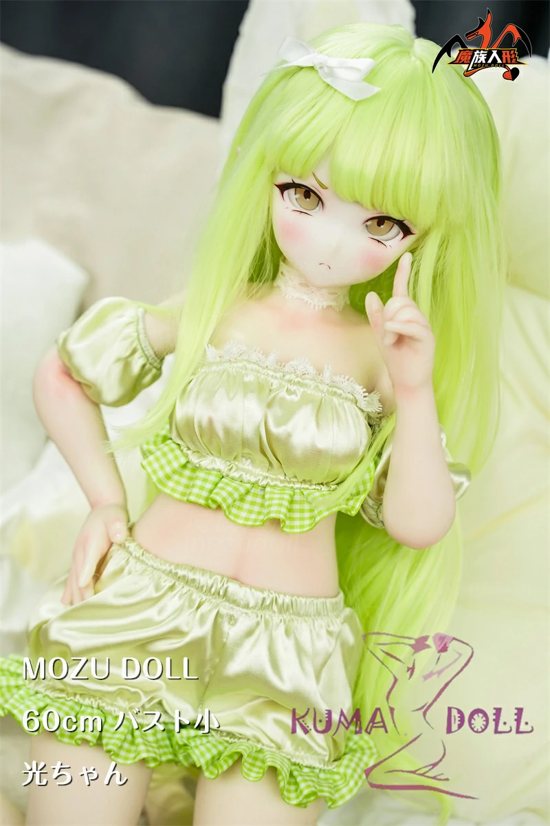MOZU DOLL 65cm 光ちゃん ソフトビニール製頭部 シリコン製 ボディ 肌色＆眼球色＆メイク＆ウィッグは宣材写真と同じ  3.5kg ミニフィギュア エルフ風の耳 ツンデレ表情