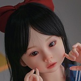 My Loli Waifu 略称MLWロり系ラブドール 100cm バスト平 kokoヘッド TPE材質ボディー ヘッド材質選択可能 メイク選択可能 白レース頭巾をかぶった可愛いお人形