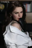 フルシリコン製 FANREAL 170cm Dカップ Ginaヘッド ラブドール 等身大ドール 欧米系 ダッチワイフ 掲載画像は口開閉付き 植髪  ネクタイx白シャツ