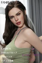 フルシリコン製 FANREAL 168cm Fカップ Ginaヘッド  掲載画像は口開閉付き ラブドール 欧米系 ダッチワイフ 健康美ドール ヨガガール