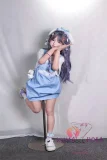 SHEDOLL 140cm Aカップ 南溪（Nanxi）ヘッド  掲載画像はフルシリコン製 妹系ラブドール 灰色のツインテールxブルーの瞳 高クオリティ版塗装加工選択可
