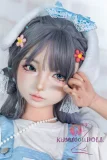 SHEDOLL 140cm Aカップ 南溪（Nanxi）ヘッド  掲載画像はフルシリコン製 妹系ラブドール 灰色のツインテールxブルーの瞳 高クオリティ版塗装加工選択可