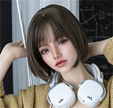 リアルスキンシリーズ Sanhui Doll 皮膚メイク付き 最新作 158cm Eカップ#42 妮娜(nina)ヘッドフルシリコン製ラブドール フェイシャルEX機能選択可 ビキニ