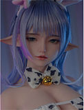 リアルスキンシリーズ Sanhui Doll 皮膚メイク付き 最新作 125cm Fカップ #12诺琳 フルシリコン製ラブドール フェイシャルEX機能選択可 猫耳美少女