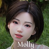 【10%OFF割引 8/31迄】FANREAL 153cm Bカップ  Molly ROS機能付き リアルメイク付き フルシリコン製ラブドール 花柄ワンピース ショートボブ美少女