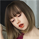 リアルスキンシリーズ Sanhui Doll 皮膚メイク付き 158cm Eカップ#41ヘッド フルシリコン製ラブドール タイトスカート