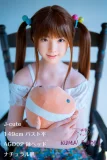J-cute 149cm バスト平 AGD02 紬ヘッド フルシリコン製ラブドール 清楚系ツインテール美少女