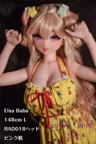 Elsa Babe 148cm L  RAD018ヘッド  朝倉 奈緒美 二次元 アニメドール フルシリコン製 金髪x波ウェーブ 黄色ワンピース カスタマイズ可