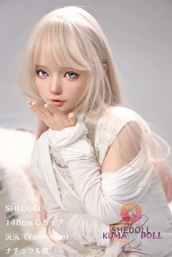 SHEDOLL 148cm Dカップ 沅沅2.0（Yuanyuan） ヘッド ラブドール 掲載画像はフルシリコ製超擬真の肌テクスチャ付き 幼顔リアルドール