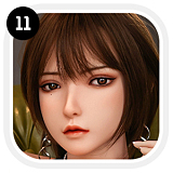 SHEDOLL 158cm Cカップ 江小棠（Jiangxiaotang）ヘッド お団子ヘア 等身大 セックス 人形 ボディー材質など選択可能 掲載画像は フルシリコン製 ライト小麦色肌 ラブドール