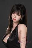 TOP-CYDOLL フルシリコン製ラブドール 168cm Fカップ Zhiminヘッド 高身長ラブドール 御姐 深いVネックの黒ドレス  掲載画像はフルシリコン製アダルトドール