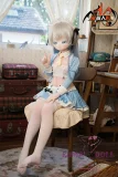 MOZU DOLL 【SSR級】130cm バスト小 蓝莓（ Blueberry）ちゃん ビニール製頭部+TPE製ボディ 肌色＆眼球色＆メイク＆ウィッグは宣材写真と同じ 澄んだブルーアイx愛らしい銀髪