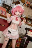 MOZU DOLL 【SSR級】130cm バスト大 草莓（Strawberry）ちゃん ビニール製頭部+TPE製ボディ 肌色＆眼球色＆メイク＆ウィッグは宣材写真と同じ 元気いっぱいメイド風