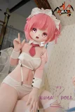 MOZU DOLL 【SSR級】130cm バスト大 草莓（Strawberry）ちゃん ビニール製頭部+TPE製ボディ 肌色＆眼球色＆メイク＆ウィッグは宣材写真と同じ 元気いっぱいメイド風
