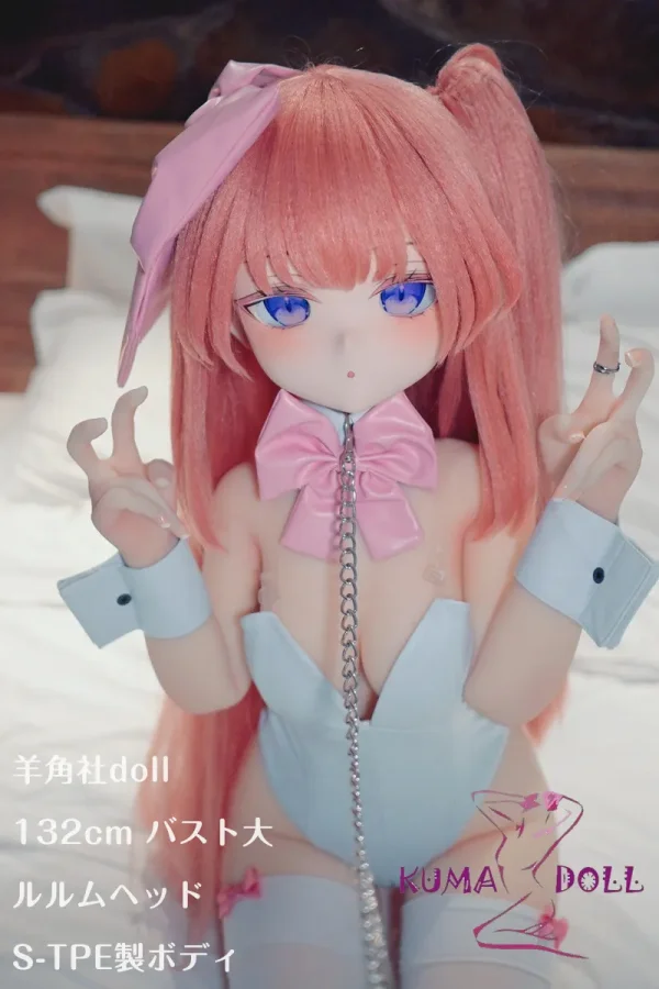 羊角社doll 132cm バスト大 ルルムヘッド ソフトビニール製ヘッド+S-TPE製ボディ 等身大フィギュア アニメ系風ドール