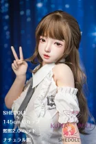 SHEDOLL 145cm Gカップ 熙熙（Xixi）ヘッド 掲載画像はフルシリコン製 超擬真の肌テクスチャ付き JK制服