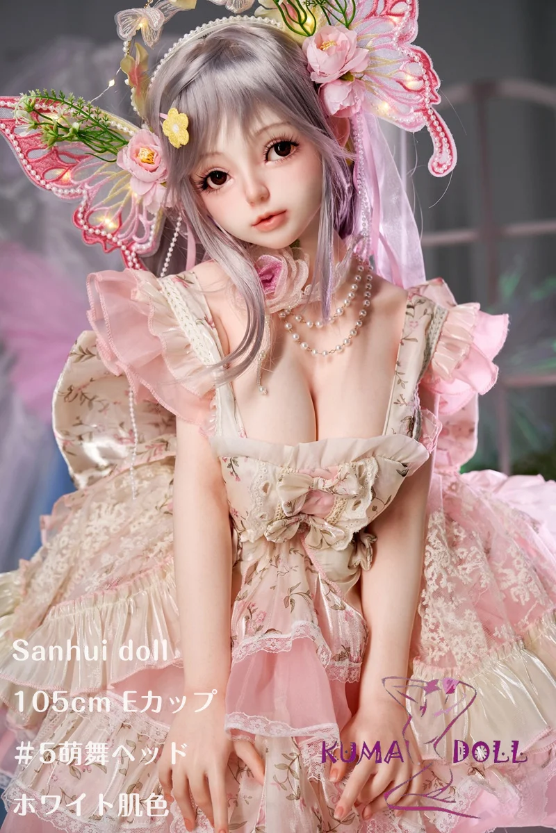 フルシリコン製ラブドール Sanhui Doll 最新作 105cm Eカップ  シームレス ＃5萌舞ヘッド 宣伝写真特製ホワイト肌色 幼顔美少女【フェイシャルEX】機能付き選択可