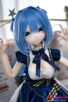 MW Girl(魔物姫) 奈奈子ヘッド 85cm 5.5kg 八重歯のかわいいアニメ風ラブドール 宣材写真通のはシリコン製ボディ 宣材写真と同じ制服も付属 青髪二次元フィギュア