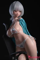 【1.31迄セール！ 足指関節＋ゼリーお尻無料付属】BCDOLL アニメ風銀髪ダッチワイフ 卢米娜ヘッド 【OSシリーズ】101cm バスト大 シリコン製 小型で収納しやい 使いやすい