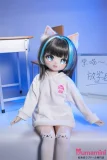 アニメドール 青髪 ロリ系美少女ドール アニメキャラ風ダッチドール 猫耳フィギュア