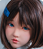 フルシリコン製 FUDOLL ラブドール 148cm Dカップ 環奈ヘッド 伏し目可愛いブラウンヘア美少女ドール 口開閉機能+リアル口腔付き
