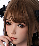 フルシリコン製 FUDOLL ラブドール 148cm Dカップ 環奈ヘッド 伏し目可愛いブラウンヘア美少女ドール 口開閉機能+リアル口腔付き