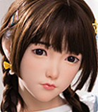 フルシリコン製 FUDOLL ラブドール 148cm Dカップ 環奈ヘッド 伏し目可愛いブラウンヘア美少女ドール 口開閉機能+リアル口腔付き