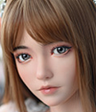 フルシリコン製 FUDOLL ラブドール 148cm Dカップ 環奈ヘッド 伏し目可愛いブラウンヘア美少女ドール 口開閉機能+リアル口腔付き