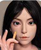 フルシリコン製 FUDOLL ラブドール 148cm Dカップ 環奈ヘッド 伏し目可愛いブラウンヘア美少女ドール 口開閉機能+リアル口腔付き