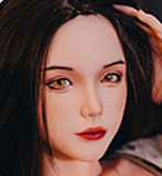 フルシリコン製 FUDOLL ラブドール 148cm Dカップ 環奈ヘッド 伏し目可愛いブラウンヘア美少女ドール 口開閉機能+リアル口腔付き