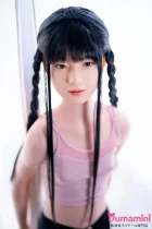 J-cute 137cm  AGD19 萌咲（もえ ）ヘッド  フルシリコン製 リアルドール ピンクのタンクトップの美少女ラブドール